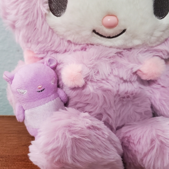 Sanrio Kuromi Faux Fur Plushie with Baku. Rare from Japan In very good condition - Picture 12 of 16